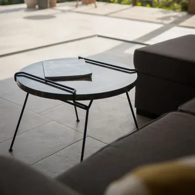 Tables basses - Table basse avec plateau en pierre anthracite- Accorde-moi - D60 - C'EST BIEN FAIT