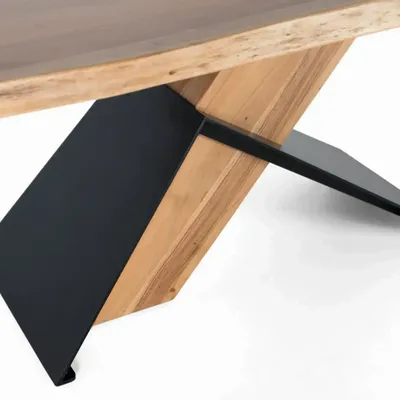 Tables Salle à Manger - Table à manger en bois d'acacia et métal - GINER Y COLOMER