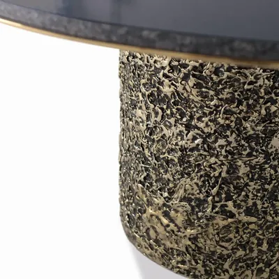 Tables basses - Table basse plateau marbre base métal élégance raffinée - GINER Y COLOMER