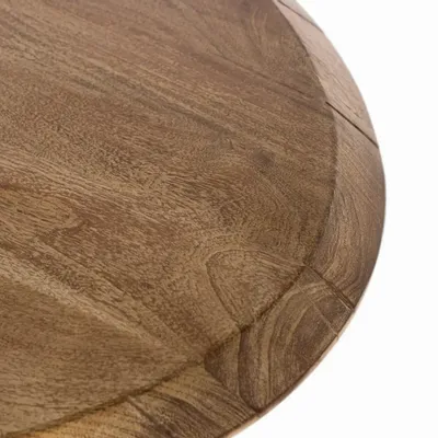 Dining Tables - Natural acacia wood and black iron dining table 200cm - GINER Y COLOMER