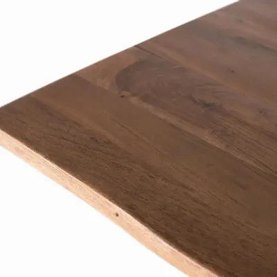 Dining Tables - Dining table with acacia wood top and metal base 200cm - GINER Y COLOMER