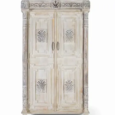 Armoires - Armoire manguier blanc vieilli touche sophistiquée - GINER Y COLOMER
