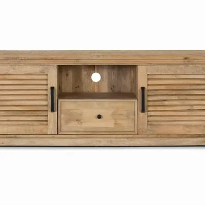 TV stands - TV cabinet with 2 doors and 1 drawer in solid mango wood - GINER Y COLOMER