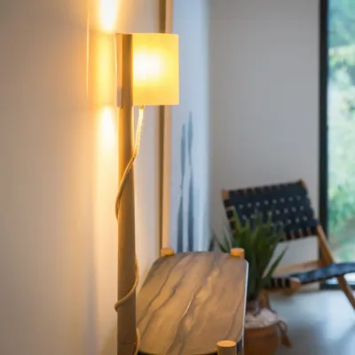 Console table - Light console with quartz wood effect top - Console me - 90cm x 30cm - C'EST BIEN FAIT