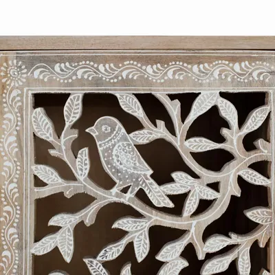 Sideboards - Mango wood sideboard with hand-carved doors - GINER Y COLOMER