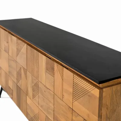 Sideboards - Mango wood sideboard with natural finish, 170 cm - GINER Y COLOMER