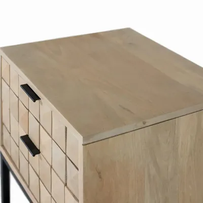 Tables de nuit - Table de chevet faite à la main en bois de manguier avec veinage naturel - GINER Y COLOMER