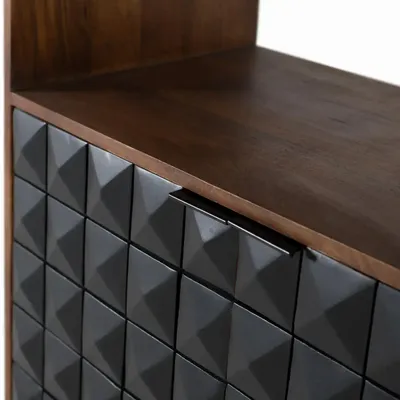 Bookshelves - Handcrafted mango wood bookcase with gilded legs - GINER Y COLOMER