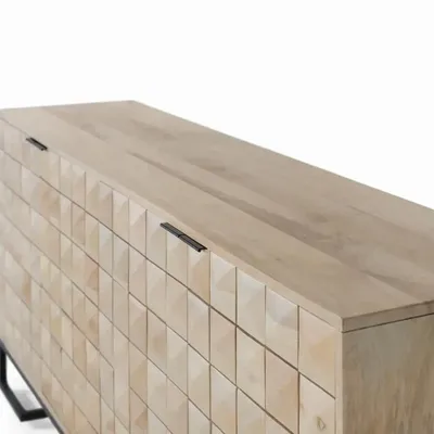 Buffets - Buffet en bois de manguier sculpté et fabriqué à la main, 180 cm - GINER Y COLOMER