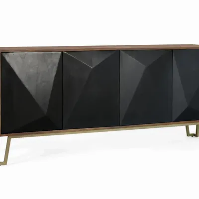 Sideboards - Four-door sideboard in mango wood 180 cm - GINER Y COLOMER