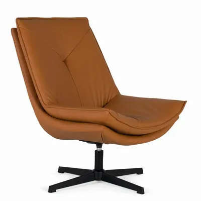 Fauteuils - Fauteuil pivotant recouvert de cuir synthétique et rembourrage - GINER Y COLOMER