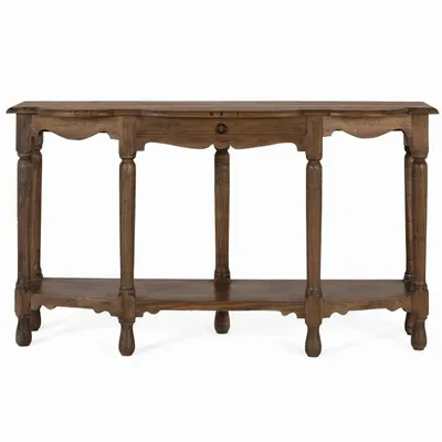 Console table - Hand-carved console table made from recycled teak wood - GINER Y COLOMER