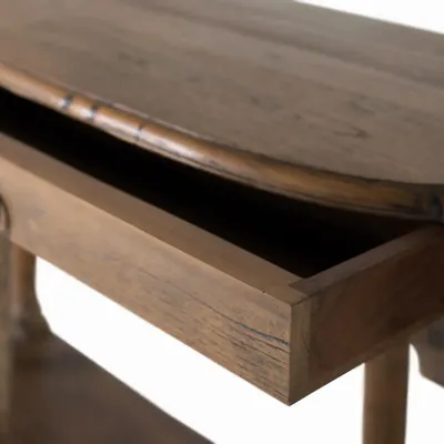 Consoles - Console sculptée à la main en bois de teck recyclé - GINER Y COLOMER