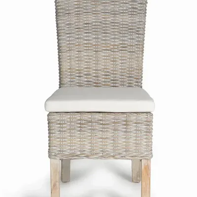 Chaises - Lot de 2 chaises en rotin avec coussin inclus - GINER Y COLOMER