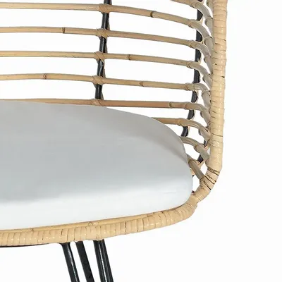Chairs - Set of 2 rattan and metal chairs - GINER Y COLOMER