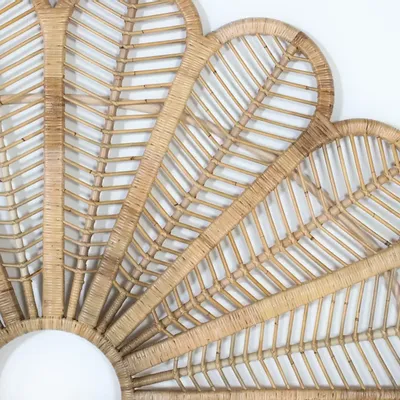 Beds - Handmade natural rattan headboard 180 cm - GINER Y COLOMER