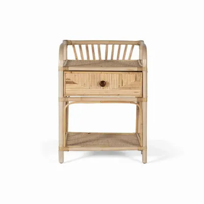 Night tables - Rattan bedside table, simplicity and naturalness - GINER Y COLOMER