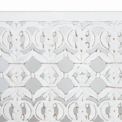 Beds - Headboard in stripped white MDF - GINER Y COLOMER