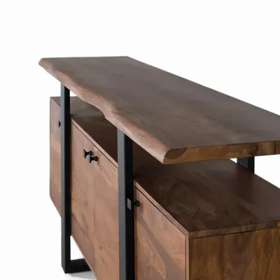 Sideboards - 4-door sideboard in rosewood with metal legs - GINER Y COLOMER