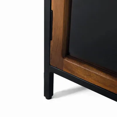 Wardrobe - 2-door display case in mango wood and metal structure - GINER Y COLOMER