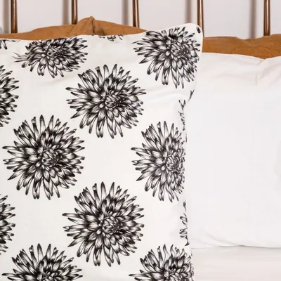 Fabric cushions - 'Dahlia' Velvet Cushion Cover, 60x60cm - SHAKU