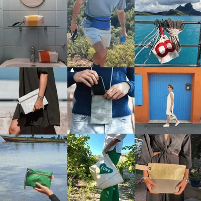 Pochettes - Accessoires en voiles de bateau recyclées - écoresponsables - français - LES TOILES DU LARGE