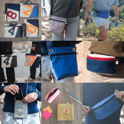 Pochettes - Accessoires en voiles de bateau recyclées - écoresponsables - français - LES TOILES DU LARGE