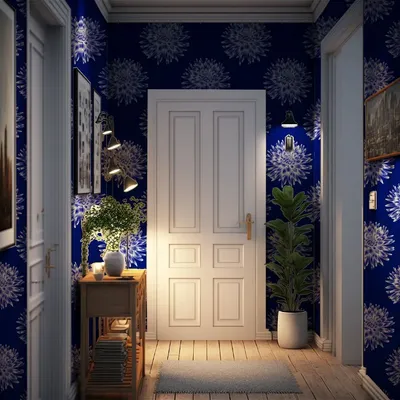 Papiers peints - Dahlia Indigo - Papier peint - SHAKU