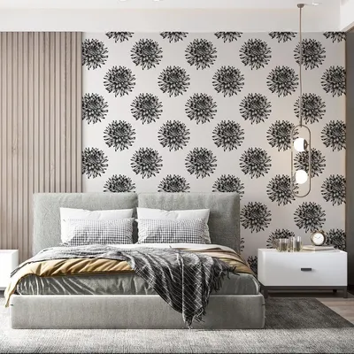 Wallpaper - Dahlia White Wallpaper - SHAKU