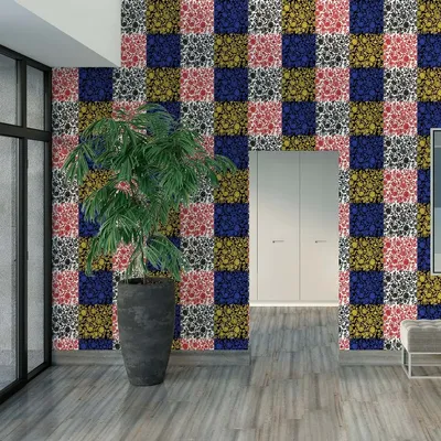 Wallpaper - Floral Patchwork Wallpaper - SHAKU
