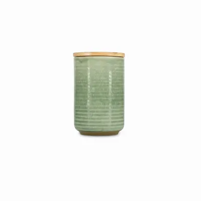 Bowls - Canister 12,5xH20cm green Cameo - SALT&PEPPER