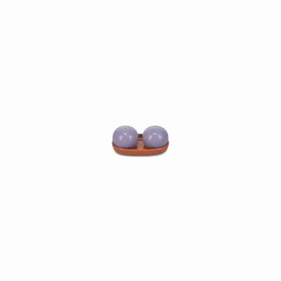 Spice grinders - Pepper and salt shaker 3 pieces purple/orange Duo - ONA