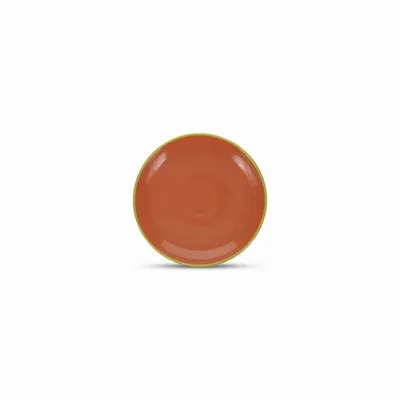 Assiettes au quotidien - Assiette plate 18xH2,5cm orange/vert Duo - ONA