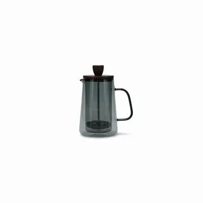 Mugs - Coffee pot 35cl with glass filter and lid grey Luma - S|P COLLECTION