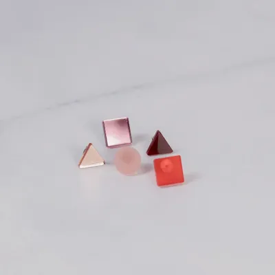 Jewelry - BASIC / Everyday Icons – Upcycled Geometric Stud Earrings - PAMELA COROMOTO