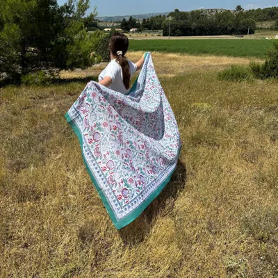 Sarongs - Blockprinted cotton veil - MAISON LILO