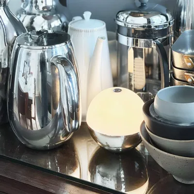 Lampes de table - Boule lumineuse ALBA chromée — Lot de deux - DYBERG LARSEN