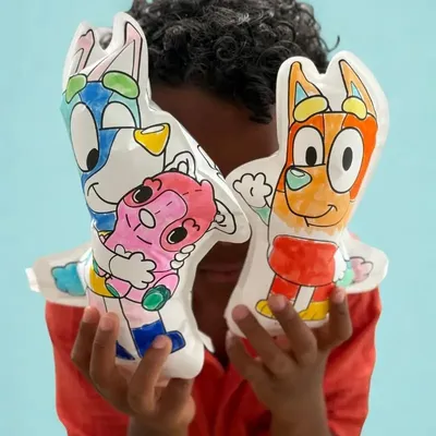 Produits sous licence  - 2 coloriages gonflables - Bluey & Bingo - ARA-CREATIVE