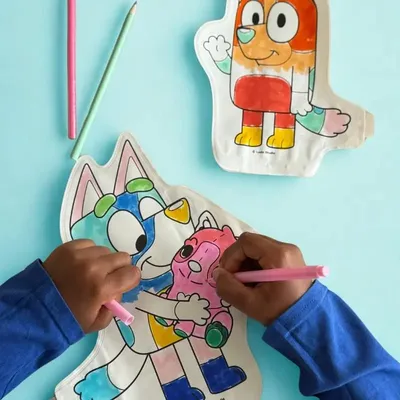 Produits sous licence  - 2 coloriages gonflables - Bluey & Bingo - ARA-CREATIVE