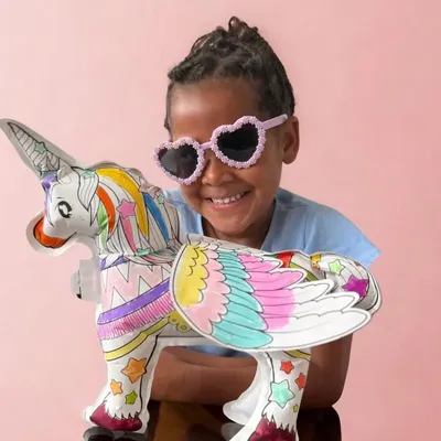 Loisirs créatifs pour enfant - Coloriage gonflable -  Licorne Géante - ARA-CREATIVE
