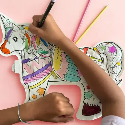 Loisirs créatifs pour enfant - Coloriage gonflable -  Licorne Géante - ARA-CREATIVE