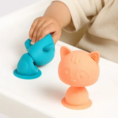 Bath accessories for children - Silicone Suction Cup Animals – Swing Pop – 9 cm - LUDI