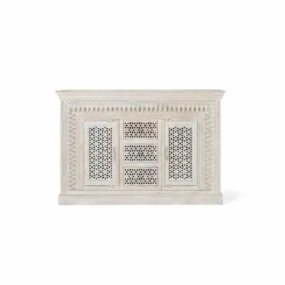 Buffets - Buffet en bois manguier blanc vieilli - GINER Y COLOMER
