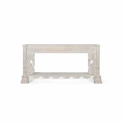 Consoles - Console en bois manguier blanc vieilli - GINER Y COLOMER