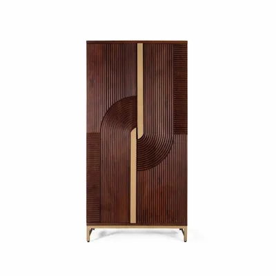 Chairs - Mango wood and metal bar cabinet - GINER Y COLOMER