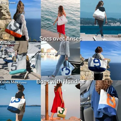 Bags and totes - Bags made from recycled boat sails – eco-friendly – made in France - LES TOILES DU LARGE