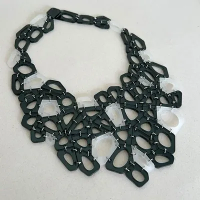 Jewelry - Voronoi Statement Necklace – Sculptural Elegance in Motion - PAMELA COROMOTO