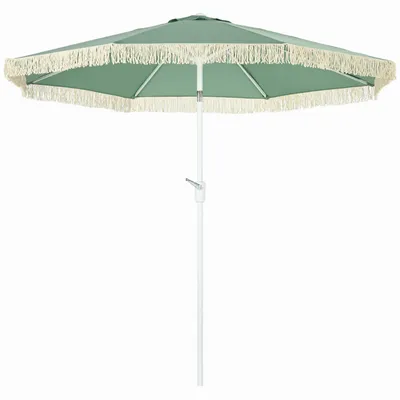 Parasols - Parasol inclinable de jardin style bohème à franges polyester - AOSOM BUSINESS