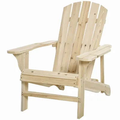 Lawn armchairs - Adirondack garden chair in solid fir wood - AOSOM BUSINESS