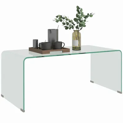 Tables basses - Table basse design contemporain verre trempé 10 mm - AOSOM BUSINESS
